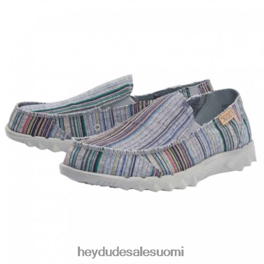 Hey Dude miehet heydude farty chambray raidat harmaa punainen TV84227