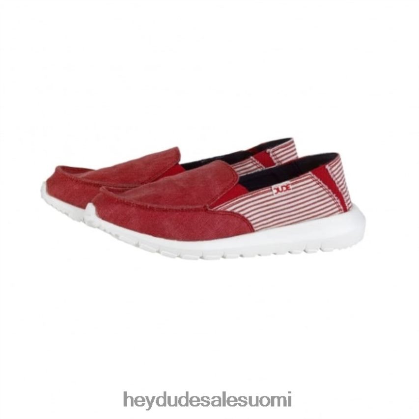 Hey Dude naiset heydude ava punainen raita slip on TV84407