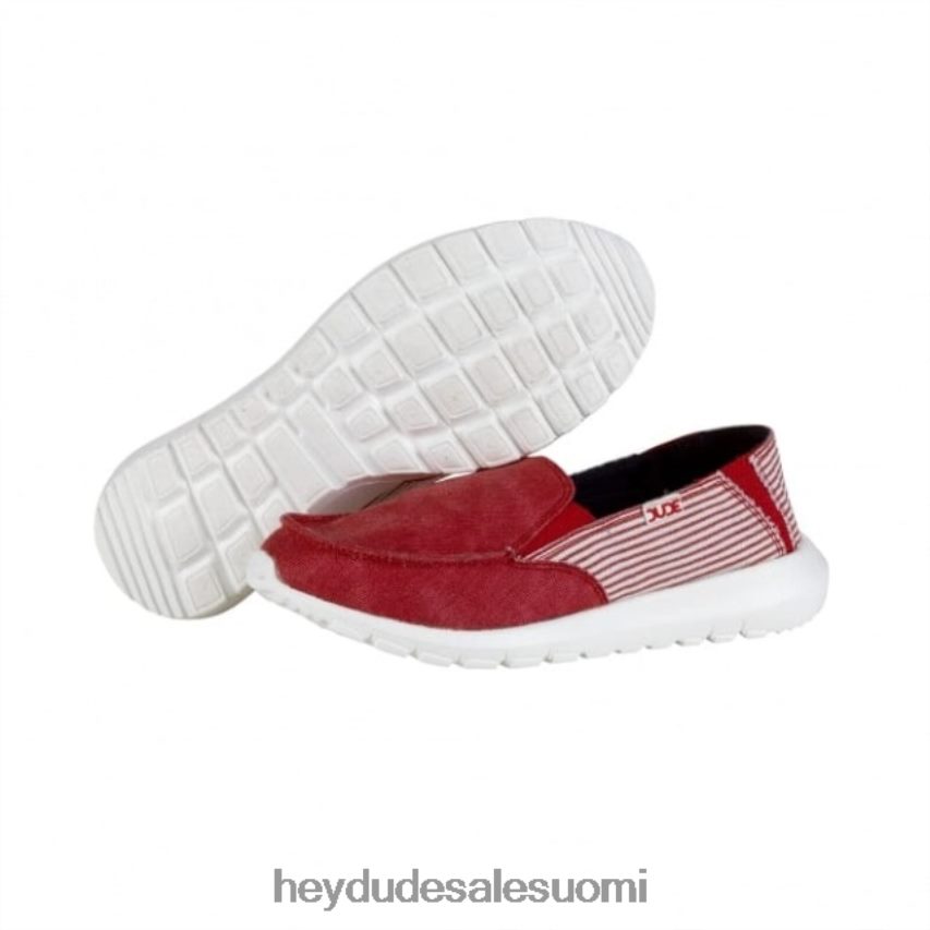 Hey Dude naiset heydude ava punainen raita slip on TV84407