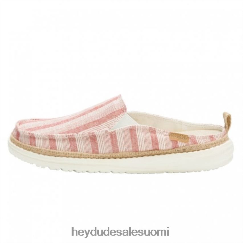 Hey Dude naiset heydude lexi raidat puuvilla punainen slip-on muuli TV84392