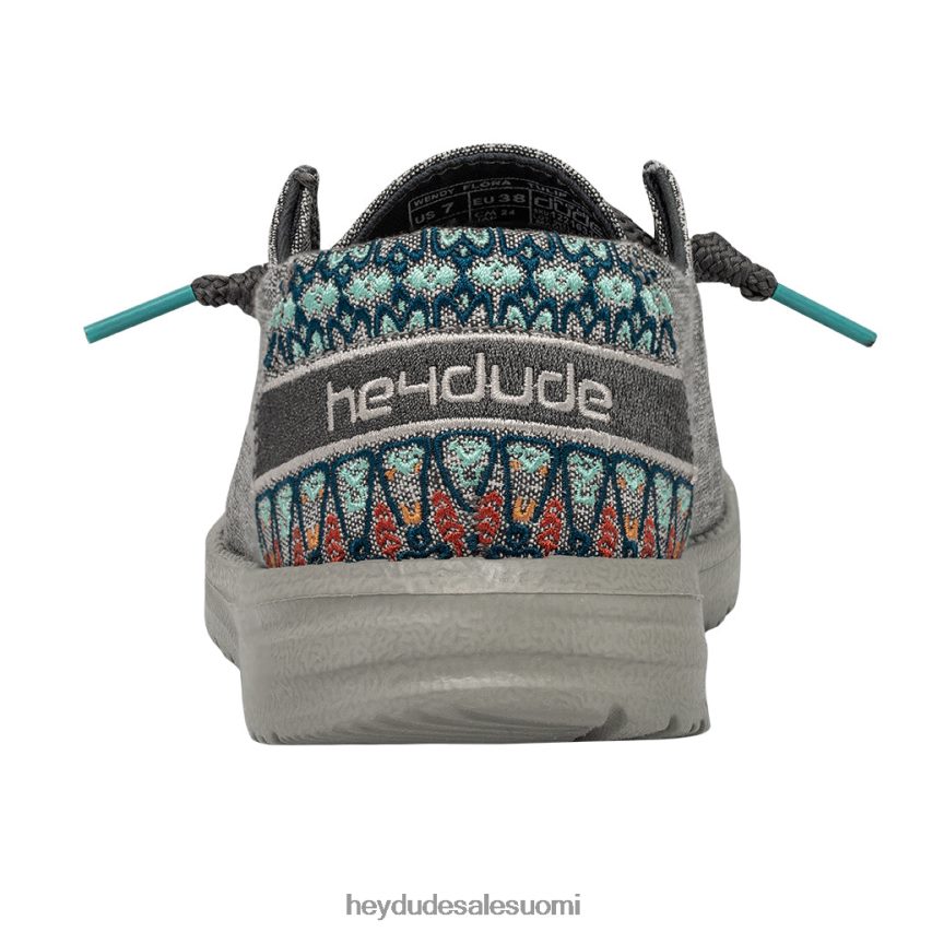 Hey Dude naiset wendy flora tulppaani harmaa TV8415